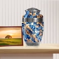 thumbnail image 3 of MUKTIVE Flower Cremation Urns for Human Ashes Adult Female - Large Blue & White Funeral Urns for Adult Male - Decorative Burial Urn - Memorial Urn for Ashes for Men & Women - 10 Inch, 3 of 7