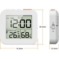 thumbnail image 3 of HUGFEGWE Digital Timer Shower Clock with Alarm, Bathroom Kitchen Wall Clock, White UA824-9343, 3 of 7