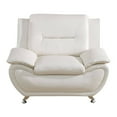 thumbnail image 6 of Trumanpick Leather Single Sofa Chair, Modern Comfy Sofa Couch for Living Room, Bedroom, White, 6 of 6