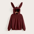 thumbnail image 4 of Fanxing Womens Winter Jacket 2025 Fashion Clothes Oversized Warm Casual Fuzzy Fleece Solid Sherpa Coats Loose Zip Up Hoodies Plus Size Long Sleeve Pocket Plush Tops CardiganWine,M, 4 of 8