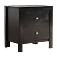thumbnail image 2 of Homestock Mediterranean Magic Nightstand - Dovetailed Drawers for Bedroom Storage, Stylish Nickel Hardware, Painted Nightstand, Floor Mountable-Color:Black,Size:2 Drawer, 2 of 7