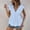 *Light Blue, variant on Women's Cute V Neck Lace Trimmed Flutter Sleeve Peplum Blouse,Casual Loose Fit Solid Color Shirt Top White,Women's Plus L