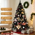 thumbnail image 6 of Laintene Artificial Christmas Tree, Halloween Black Christmas Tree w/ 800 Hinged Branches, 6FT Christmas Tree Festive Holiday Xmas Tree for Halloween & Christmas, 6 of 10