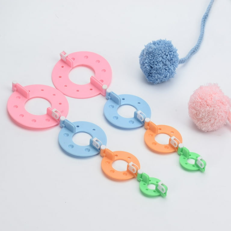 8 Pcs Pompom Maker Kit Knitting Crafts Different Sizes Plush Ball