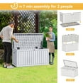 thumbnail image 4 of Dextrus Outdoor 90 Gallon Waterproof Deck Box, White, 4 of 5