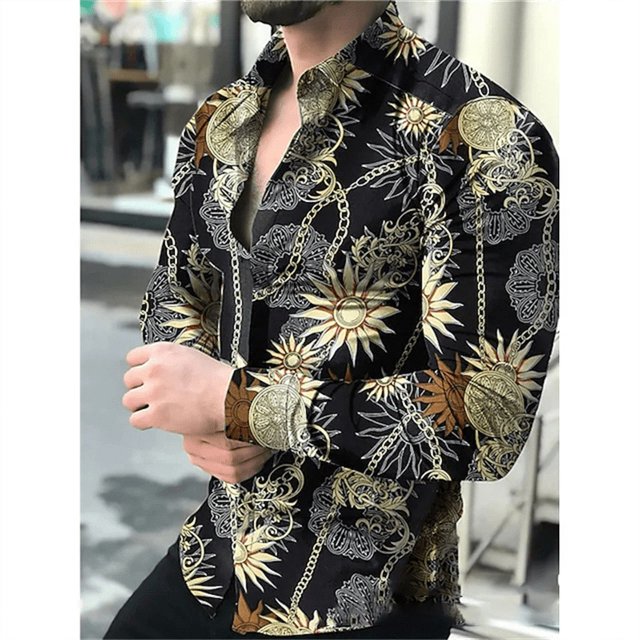 2024 Camisa de moda para hombre, informal, para exteriores, festivales, al aire libre, roja, con patrón geométrico HD, suave y cómoda, nueva XL