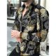 thumbnail image 1 of 2024 Camisa de moda para hombre, informal, para exteriores, festivales, al aire libre, roja, con patrón geométrico HD, suave y cómoda, nueva XL, 1 of 6