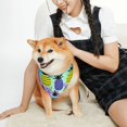thumbnail image 4 of Kll Graffiti Pineapples On Neon Background Dog Bandanas,Triangle Reversible Pet Scarf For Small Medium Large And Extra Large Dogs-Small, 4 of 7