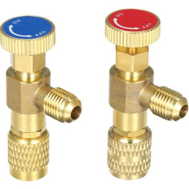 Válvula de carga de refrigerante R12 R410, válvula de seguridad de líquido refrigerante de aire acondicionado Válvulas de control de flujo de cobre Válvula de seguridad de flúor de cobre