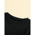 thumbnail image 4 of ZAXARRA Baby Sweatshirt Romper Long Sleeve Round Neck Solid Color Ribbed Bodysuit Infant Fall Outfit, 4 of 9
