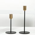 thumbnail image 5 of Pungan Candle Shelf Single Metal Holder Black Golden Taper Candlestick Decorative Modern Candlelight Stand Table Centerpiece for Wedding Dining Table Decor 15CM(3.15"X3.15"X5.51"), 5 of 10