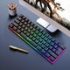 thumbnail image 4 of Teclado de membrana para juegos de 61 teclas Mini teclado con iluminación RGB Varias combinaciones de teclas de acceso rápido (teclado + mouse), 4 of 5