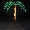 Roman Outdoor Lighted Palm Tree with Holographic Rope Light - 30" - Green