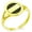 Gold, variant on Stainless Steel Nitta Samurai Crest Minimalist Oval Top Polished Statement Signet Ring