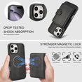 thumbnail image 3 of Decase for iPhone 14 Pro Flip PU Leather Back Cover with 2-in-1 Detachable Magnetic Wallet with 5 Card Slots Compatible Mag-Safe and RFlD Blocking Kickstand and Wireless Charging,Black, 3 of 8
