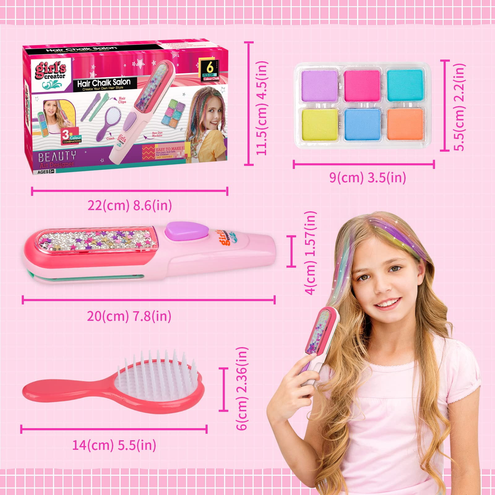 SUNNYPIG Beaded Hair Braiding Machine for 4 5 6 Year Old Girls Hair Beader  Jewellery Kits for 3-7 Year Old Girl Hair Accessories Kits Birthday Gift  for Kids Age 8 9 10 