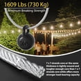 thumbnail image 5 of 3/16" Wire Rope Kit, 100Ft PVC Coated Steel Cable Guide Wire Tensioner Strainer Kit w/ 7×7 Strand Core Steel Wire for String Light Hanging Kit/Decking & Stair Railings/Shade Sails/Clothes Line, 5 of 7
