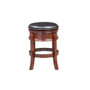 Boraam Hamilton Counter Height Backless Swivel Wood Counter Stool, Cherry Finish