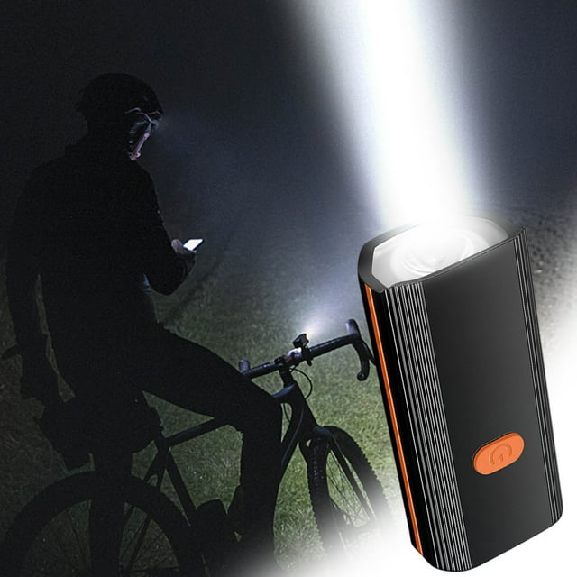 Faro de bicicleta con claxon - Luz LED USB recargable de 250 lúmenes, alarma de 120dB, 3 modos de iluminación, impermeable IPX5 para ciclismo nocturno
