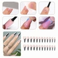 thumbnail image 3 of RAGUPEL 24Pcs Glue on Nails for Women,Hand-Drawn Lines Coffin Press on Nails,Glossy Fake Nails,Nail Press Ons for Parties,Gatherings and Photo Shoots,Style1, 3 of 7