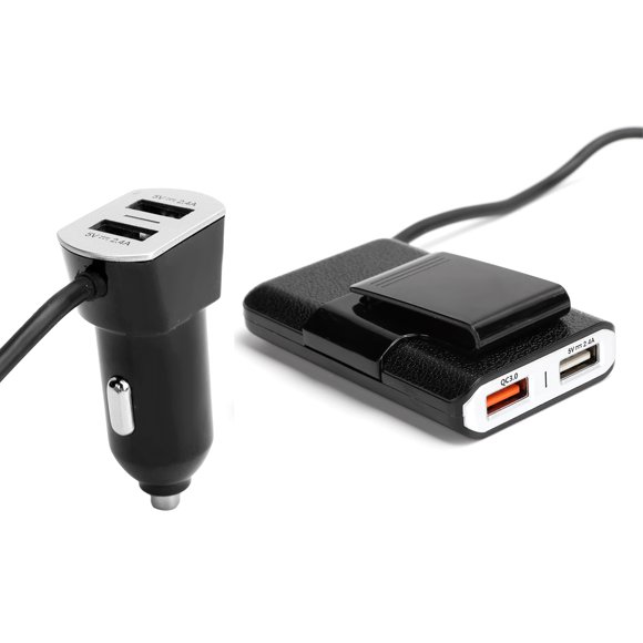 puertos de alimentación USB Cargador de coche Carga rápida 3.0 7.2A 54W Adaptador de cargador de teléfono móvil