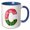 Blue/White, variant on 3drose, Cute Watermelon Monogram C, 15oz Mug