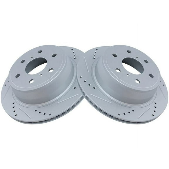 Rear Brake Rotor Set 2 Piece - Compatible with 2007 - 2020 Cadillac Escalade ESV 2008 2009 2010 2011 2012 2013 2014 2015 2016 2017 2018 2019