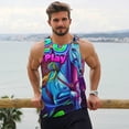 thumbnail image 6 of Logiee Neon Free Play Print Men's Workout Tank Top,Quick Dry Workout Tank Top,Gym Muscle Tee,Fitness Bodybuilding Sleeveless T Shirt-Medium, 6 of 7