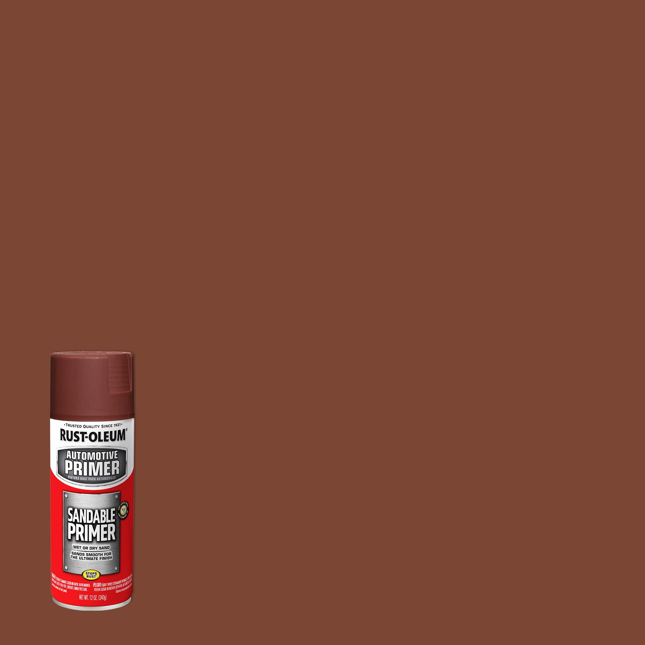 6 Pack, Red, Rust-Oleum Automotive Flat Sandable Primer Spray-249419, 12 oz