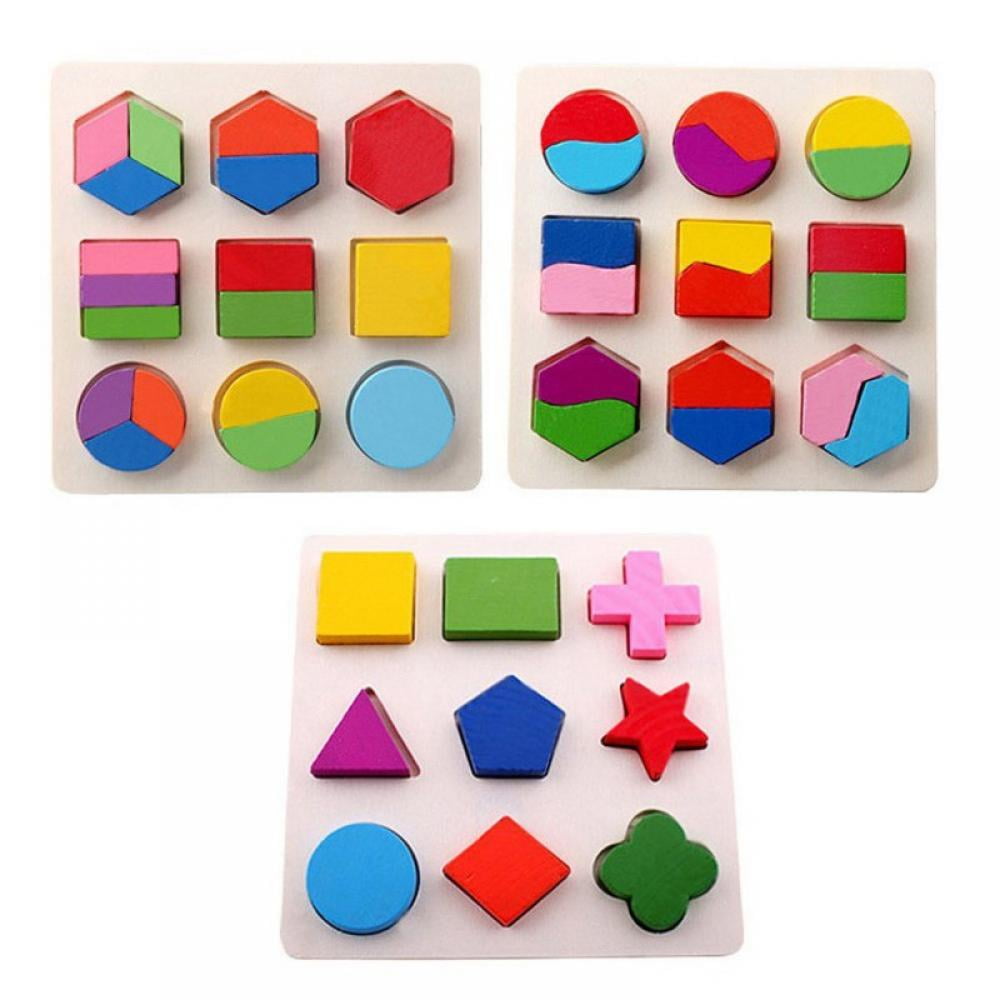Wooden Learning Geometry Model Educational Toy Puzzle Teaching Aid Toy For Child 