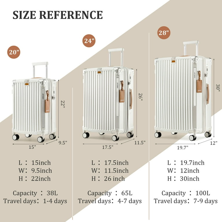 Joyway Luggage Sets Expandable Hard 20 inch Carry-on Luggage USB