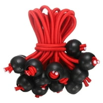 8" Balls Bungee Cords, 20 Pcs Bungee Cords with Balls Elastic Tarp Tie Downs for Tents(Pink/Black)