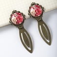 thumbnail image 3 of Peony Vintage Copper-Colored Lace Bookmarks: Stainless Steel Book Marks for Readers and Book Lovers - Set of 2 Bookmarks, 3 of 5