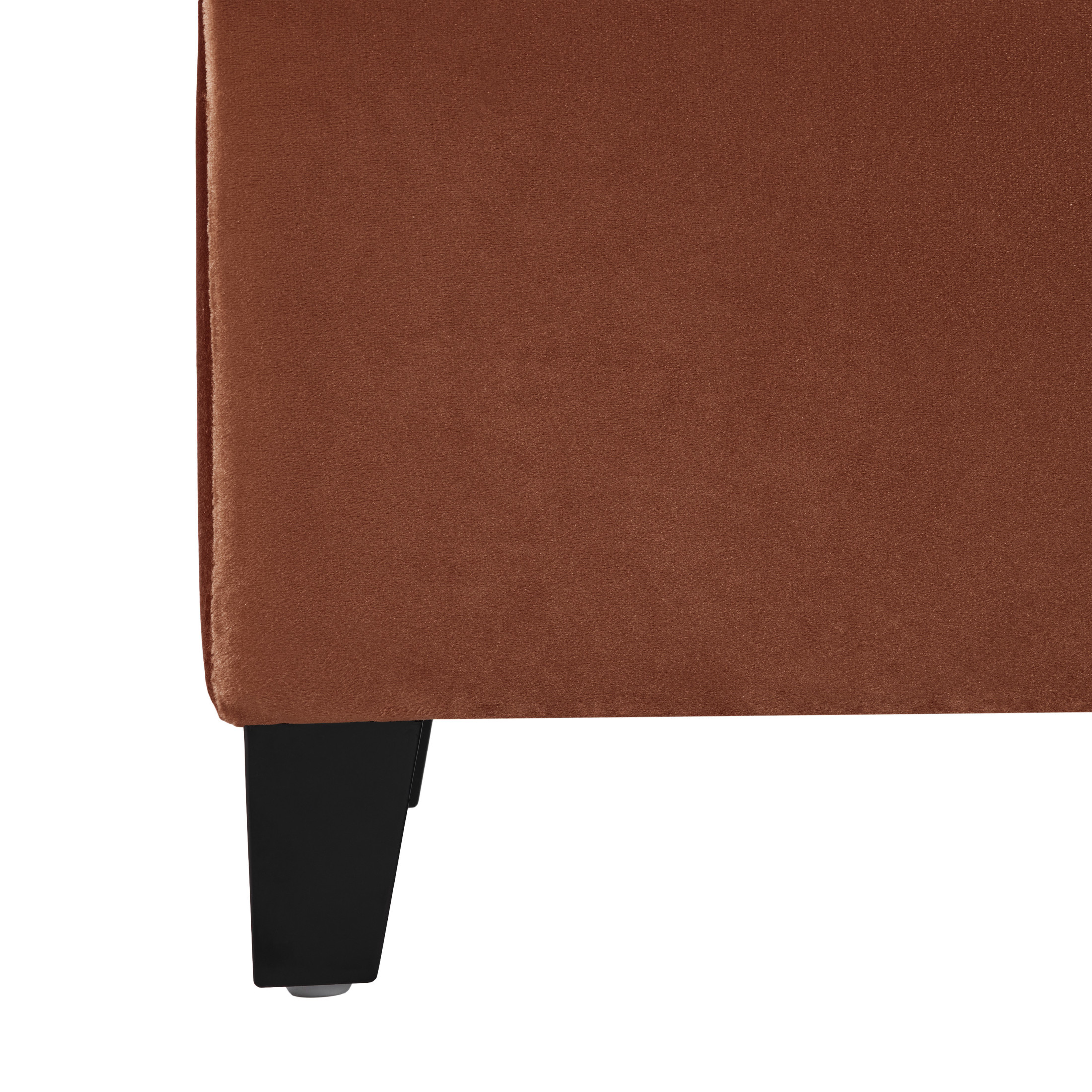 Velvet Tufted Storage Bench with Lift-Up Top & Birch Wood Legs, Blush