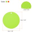 thumbnail image 2 of Uxcell 4pcs Silicone Trivet Mat Drain Placemat Thermal Insulation Non-slip Table Pad-Green+Orange, 2 of 5
