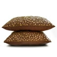 thumbnail image 3 of The HomeCentric Decorative Brown Pack of 2, 12"x22" (30x55 cm) Lumbar Pillow Cover, Silk Beaded Embroidery Oblong Pillow, Floral Pattern Modern Style - Kirrily, 3 of 5