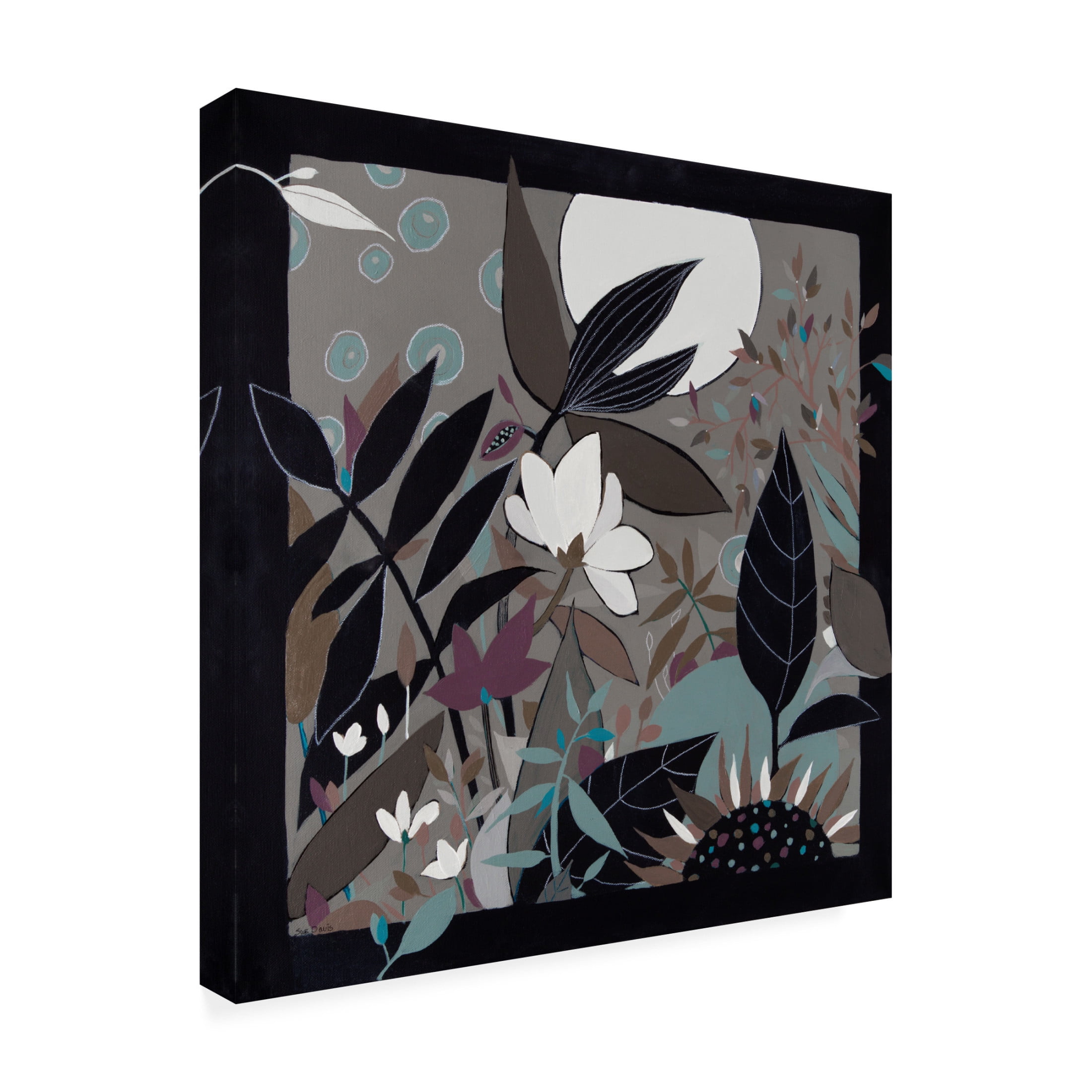 Canvas Wall Art - Sue Davis 'White Flower' Wall Art for Living Room, Bedroom, or Office Décor by Trademark Fine Art - 18 x 18 Inches