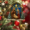thumbnail image 5 of AuroraX Small Nativity Scene Sets for Christmas Decorations,2025 Acrylic Hanging 6 inch Suncatchers for Christmas Tree,Christian Holiday Indoor Decorations, 5 of 5