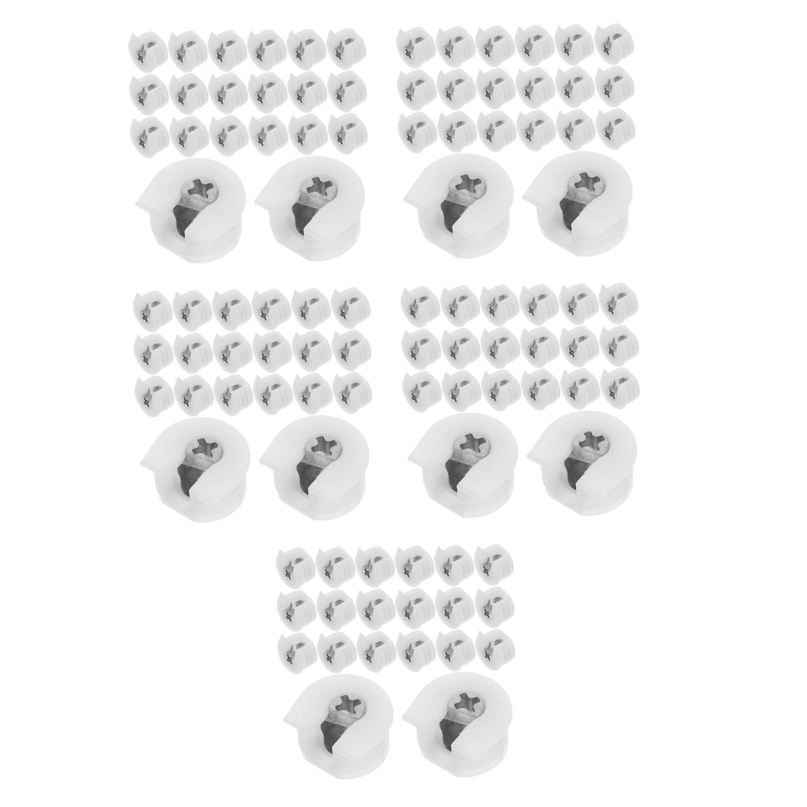 Masteelf WORGEOUS 100 PCS Furniture Fasteners Invisible Peg Cabinet Connectors Set Shelf Locks Hardware Parts Hidden Drawer Connecting Nut