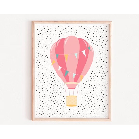 Girls Room Decor, Pink Print, Air Ballon Print, Pink Wall Art Quotes, Gift For Her, Girly Print, Girly Wall Art, Girly Gifts, Nursery Art Wall Art, Modern Wall Decor, 8x12 UNFRAMED