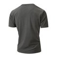 thumbnail image 4 of DPTALR Men's Casual Fashion Solid Color Base Tee Round Neck Short Sleeve T-shirt,Dark Gray, XXL, 4 of 9