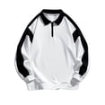 thumbnail image 2 of TIMIFIS Sweat-Shirt pour Hommes Mode Automne Manches Longues Pull Décontracté Col Rabattu Quart Fermeture Éclair Chandails en Molleton, 2 of 3