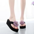 thumbnail image 2 of Womens Ladies Summer Flower Home Wedges Beach Shoes Sandals Flip Flops Slippers, 2 of 9