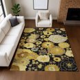thumbnail image 6 of Addison Rugs Mayfield Premium Machine Washable Transitional Floral Black Rectangle Rug, 3' x 5', 6 of 6