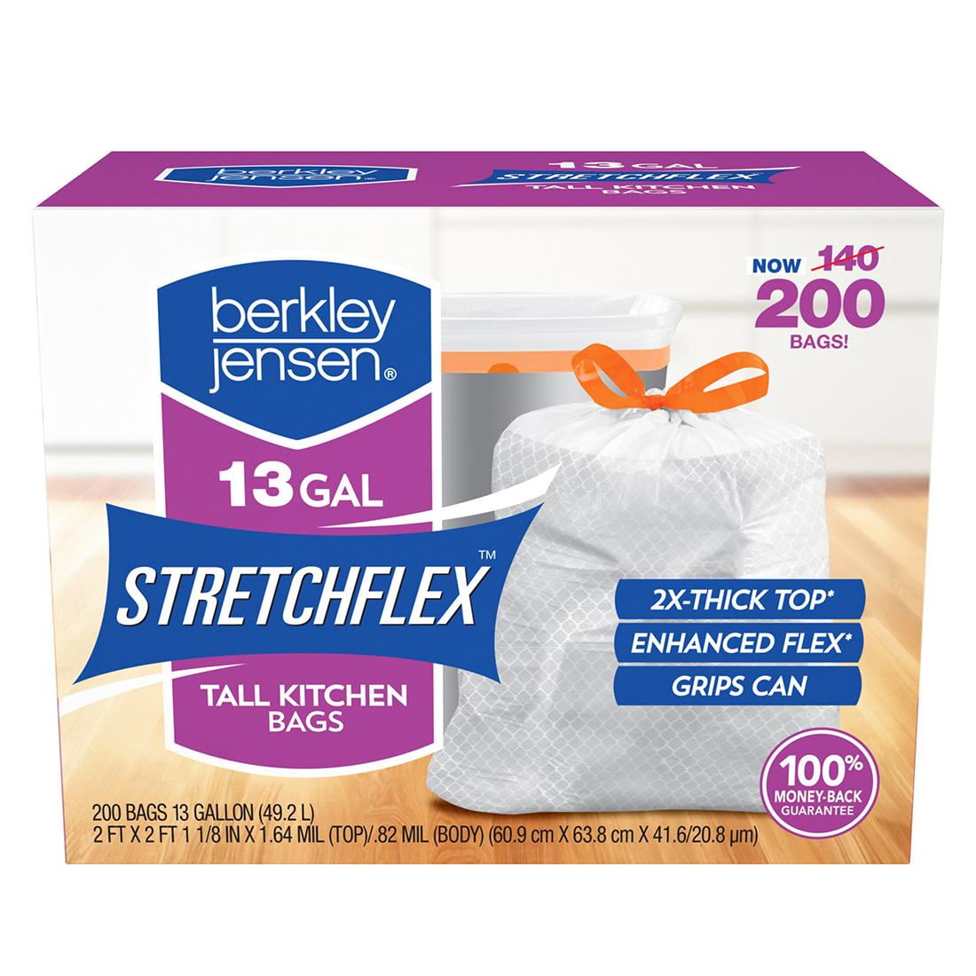 Berkley Jensen 13 Gallon Drawstring Trash Bags, 200 ct.