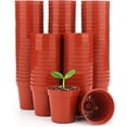 thumbnail image 1 of 100 Pcs Pots de Pépinière en Plastique de 2 Pouces, Pots de Semis et de Coupe pour Plantes Succulentes Rouges 2 Pouces, 1 of 7