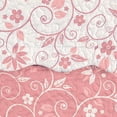 thumbnail image 4 of Collections Etc Reversible Floral Scroll Pillow Sham Rose Sham, 4 of 4