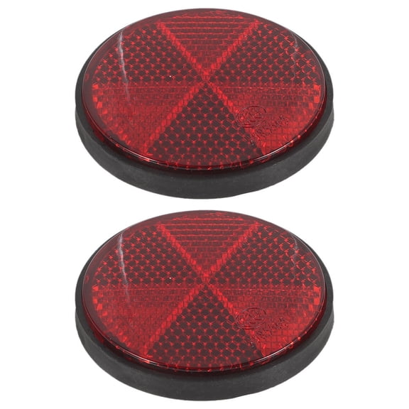 OFFIGAM 2Pcs Lightweight Red Bicycle Reflectors High Reflective Warning Discs for Night Use