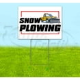 thumbnail image 1 of Snow Plowing (18" x 24") Yard Sign, Includes Metal Step Stake, 1 of 6
