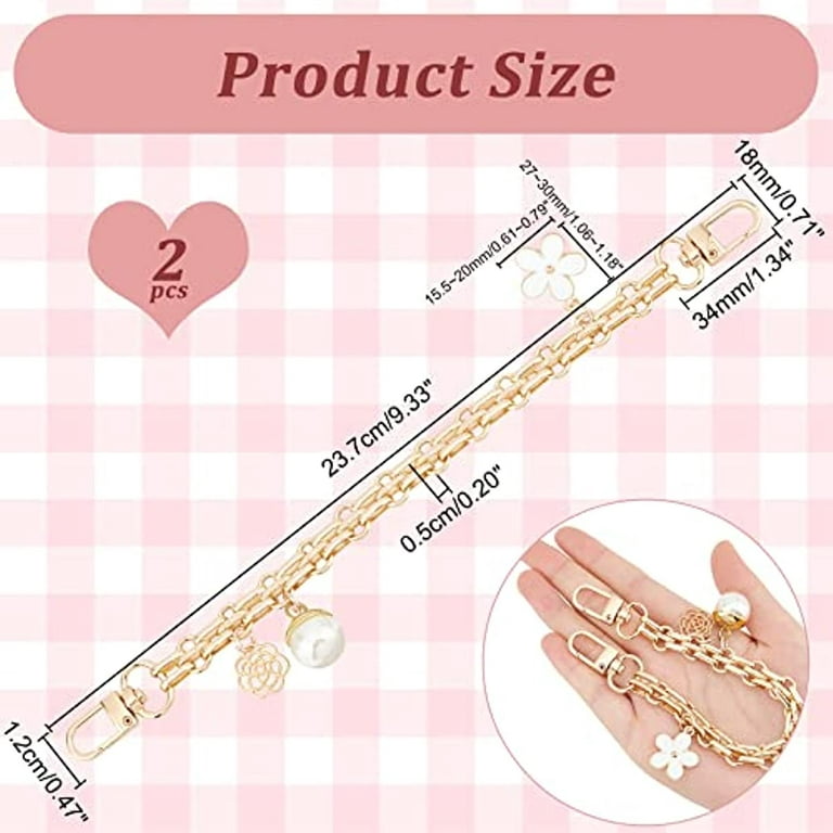  2 Pieces Handbag Chain Straps Replacement Strap Accessories Purse  Handbag Charms Chain Accessories Purse Clutches Handle Chains Decor with  Clasp for Crossbody Shoulder Bag Handbag Purse : Arts, Crafts & Sewing